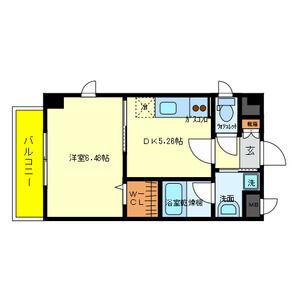 ロイヤルハイツ清鳳(1DK/2階)の間取り写真