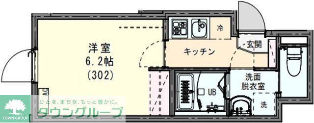 KEI新小岩(1K/3階)の間取り写真