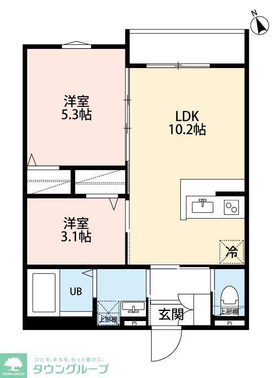 ROBOT HOME 相模原(2LDK/1階)の間取り写真