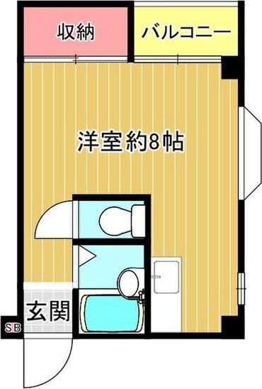 サントピア阿波座A棟(ワンルーム/5階)の間取り写真