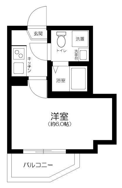GLUCK船橋(1K/1階)の間取り写真