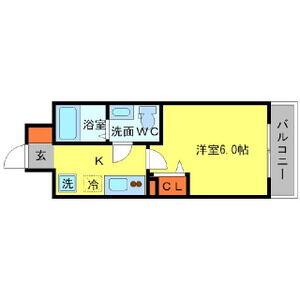 SERENITE北浜(1K/9階)の間取り写真