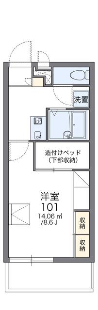 レオパレスグリーンパークアオキ(1K/2階)の間取り写真