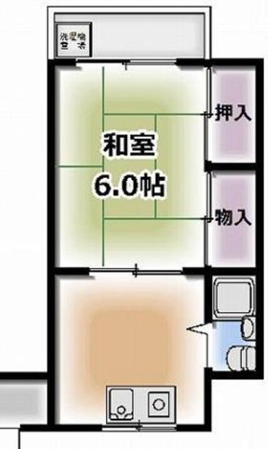 藤美ハイツ(1K/1階)の間取り写真