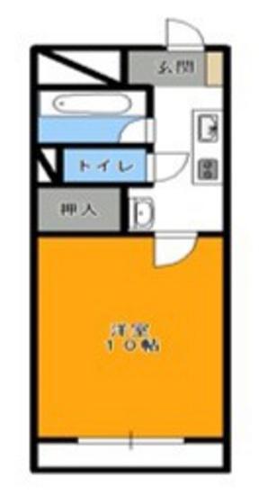 ベンハウス今(1K/2階)の間取り写真