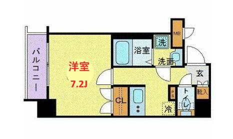ロメック芝浦(1K/10階)の間取り写真