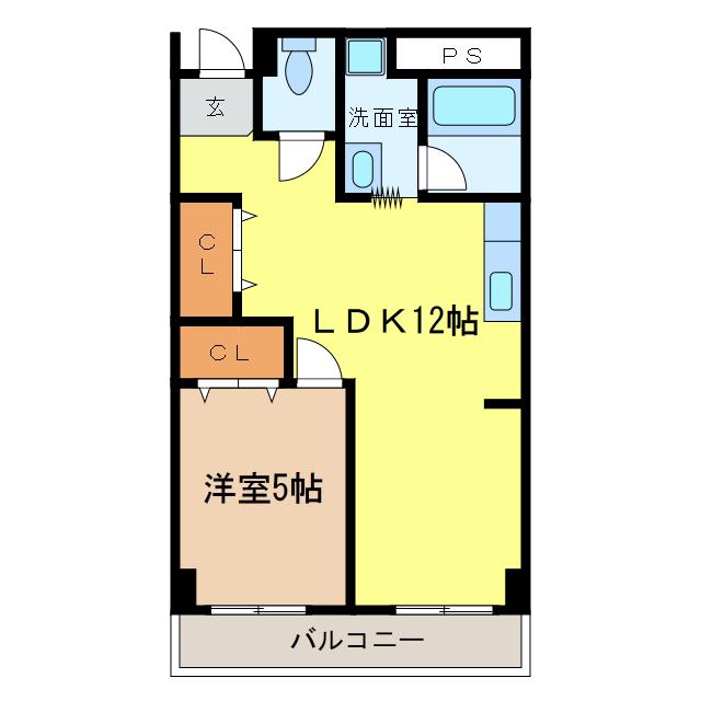 ステーションホーム(1LDK/1階)の間取り写真