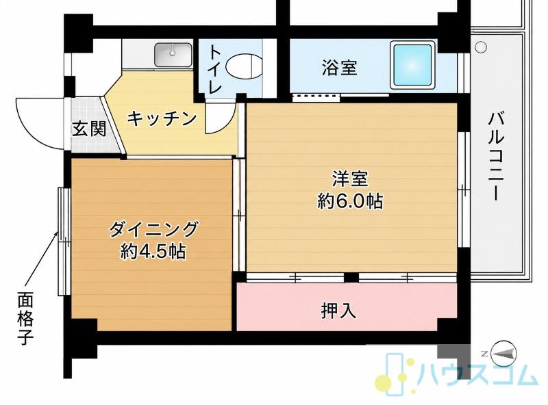 ビレッジハウス高田(1DK/3階)の間取り写真