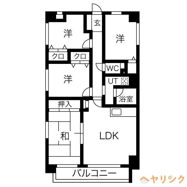 ヴィアーレマルフク南館(4LDK/6階)の間取り写真