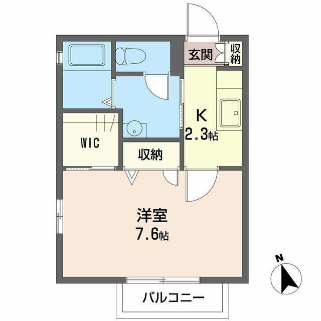 デモーラフェリク(1K/2階)の間取り写真