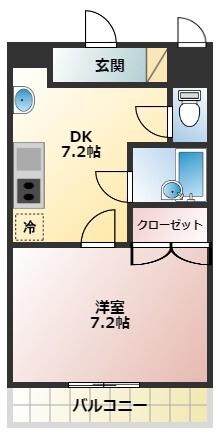 プリーザント野崎(1K/3階)の間取り写真