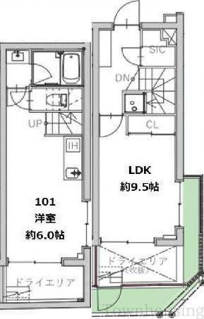 ミレドゥーエ下北沢I(1LDK/B1階)の間取り写真