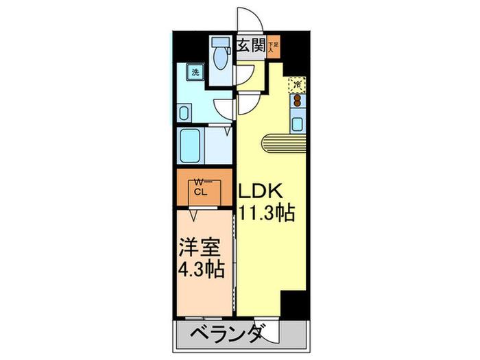 フォレシティ栄(1LDK/7階)の間取り写真