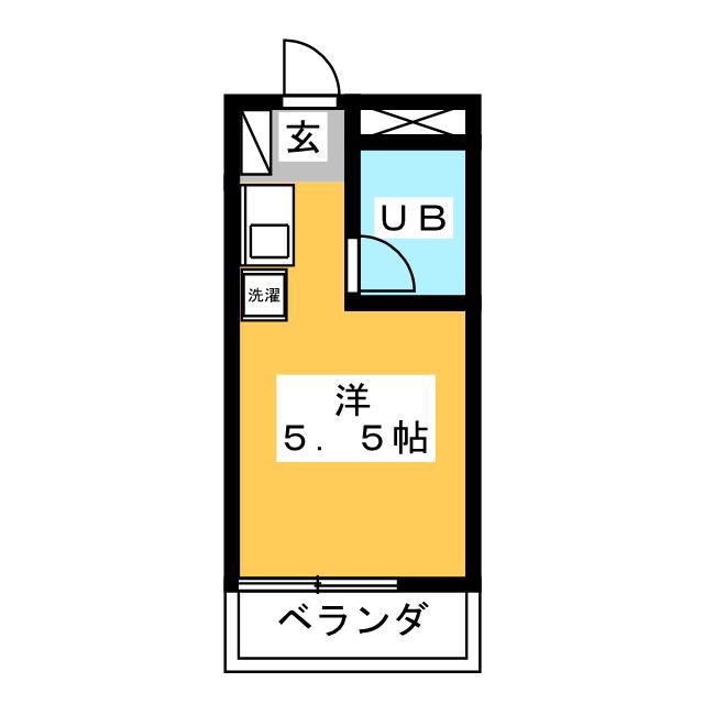 パークアベニューデュエット国分寺7(ワンルーム/1階)の間取り写真