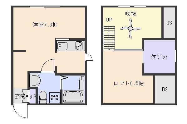 プリマ ローザ(ワンルーム/1階)の間取り写真