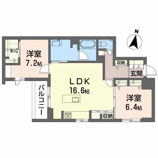 K-CRAT(2LDK/2階)の間取り写真