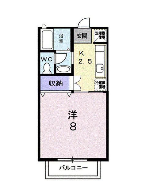 ピュシス(1K/2階)の間取り写真