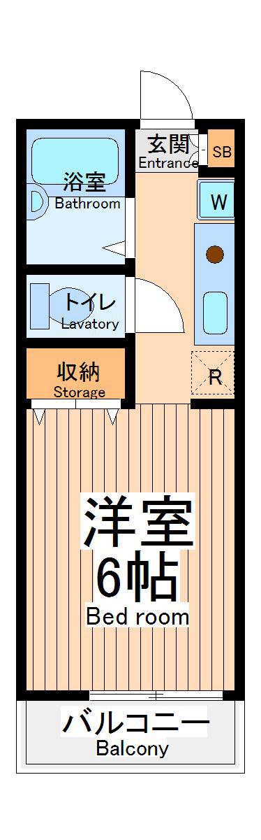 ニューパレス北里Ⅰ(1K/1階)の間取り写真