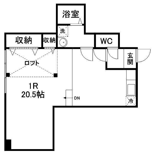 THE CLASS SENDAI イースト GATE(ワンルーム/2階)の間取り写真