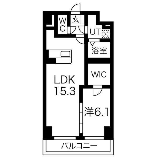 アグレアーブル(1LDK/6階)の間取り写真