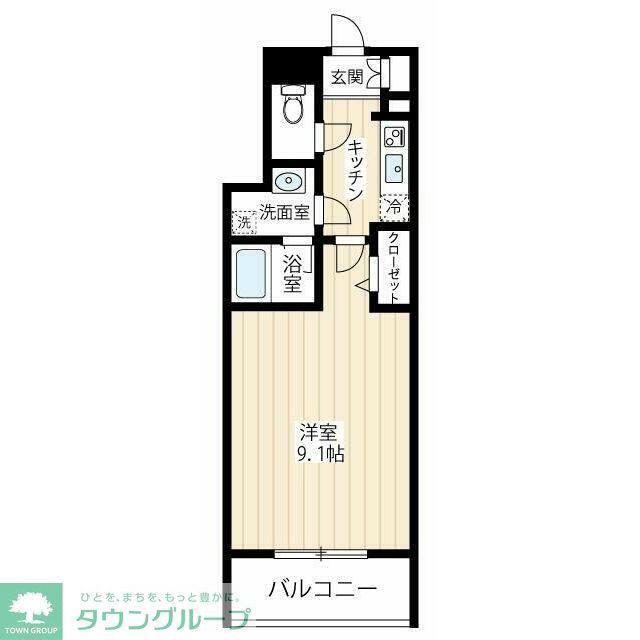 ARCOBALENO KAWASAKIHIRAMA(1K/3階)の間取り写真