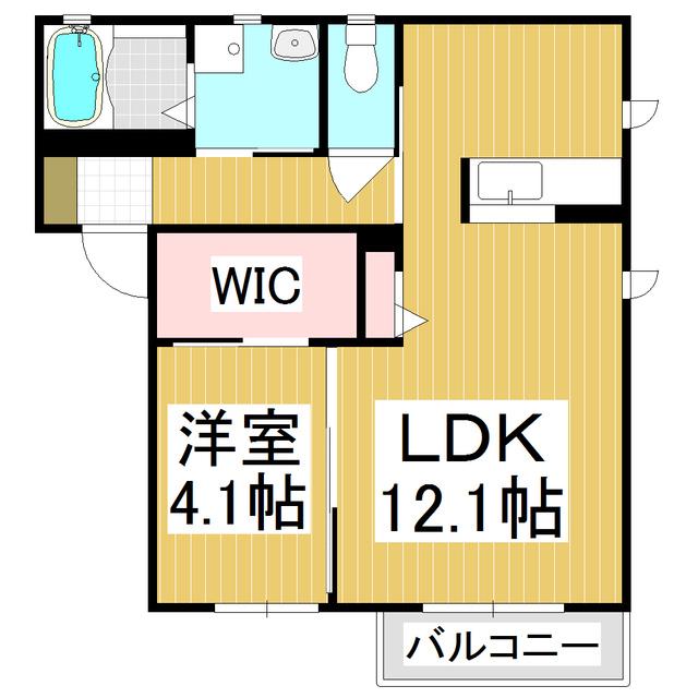 フラワーASAMA(1LDK/2階)の間取り写真