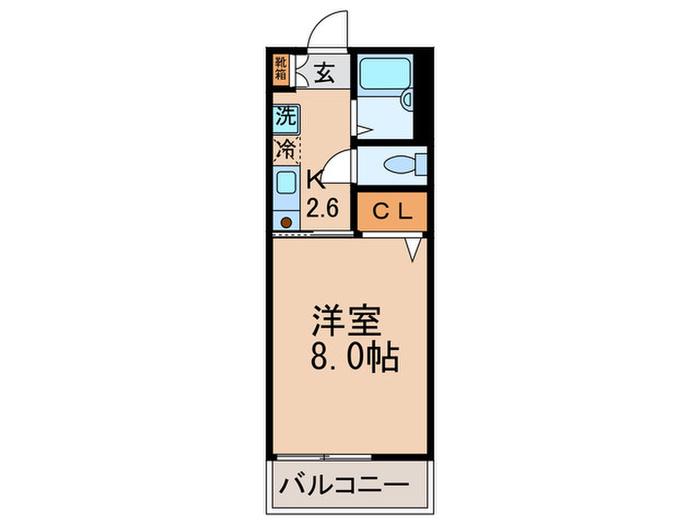 ヒロ参番館(1K/1階)の間取り写真