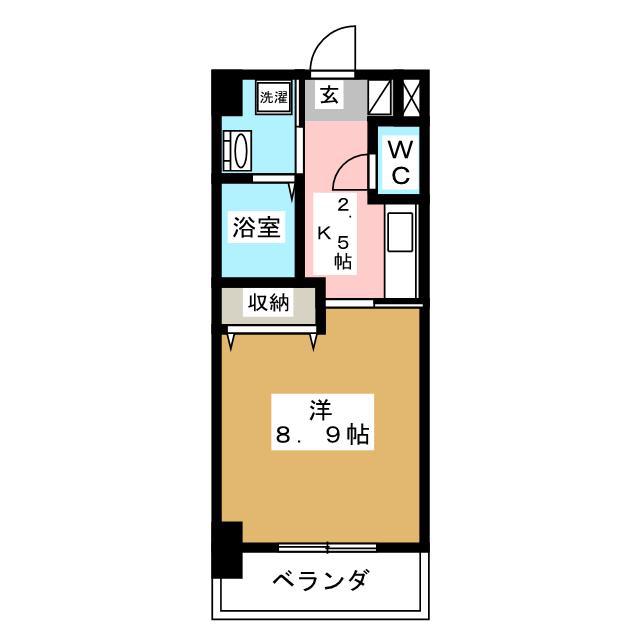 アヴェニール(1K/5階)の間取り写真