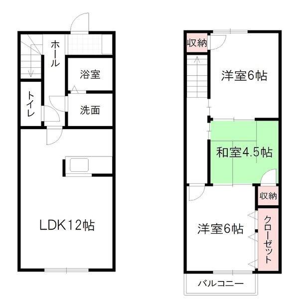 21ウイングI(3LDK/1階)の間取り写真