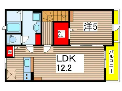 サン ヴェール 緑町(1LDK/2階)の間取り写真