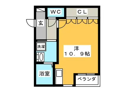 さくら SQUARE(ワンルーム/2階)の間取り写真