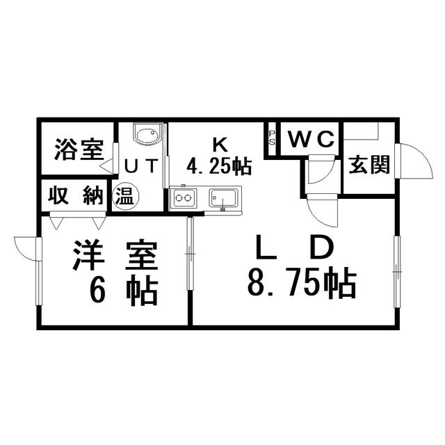 アマラントⅠ(1LDK/2階)の間取り写真