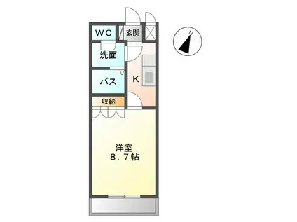 ル・レーブ(1K/2階)の間取り写真