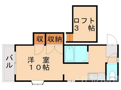 シティベール浅川II(ワンルーム/2階)の間取り写真