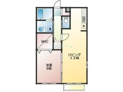 カーサエスポワール(1LDK/1階)の間取り写真