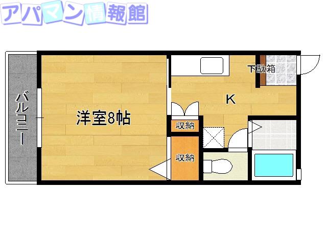 リンクスとやの(1K/2階)の間取り写真
