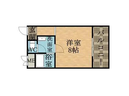 グレード山中(1K/1階)の間取り写真