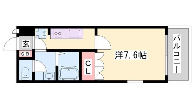 LIEN-リアン-(1K/2階)の間取り写真