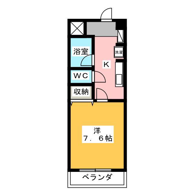 SONNE BLD.II(1K/2階)の間取り写真