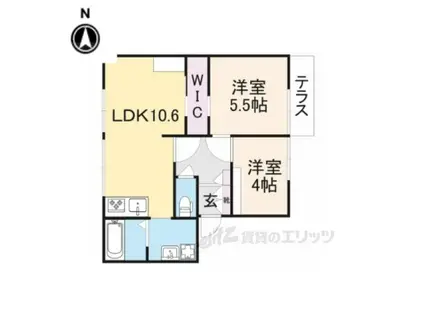 アメニティフォレスト(2LDK/2階)の間取り写真