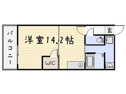 ウィングス片野I(ワンルーム/10階)の間取り写真