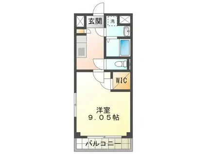 GRAN DUKE 算所(1K/8階)の間取り写真