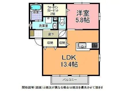 第9コーポ高橋(1LDK/1階)の間取り写真