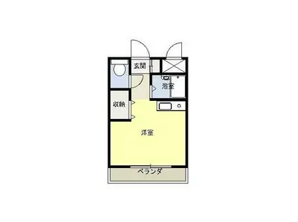 ヒューマンアカデミーハウジングII(ワンルーム/3階)の間取り写真