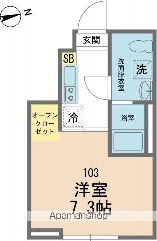カインドネス南砂町(1K/1階)の間取り写真