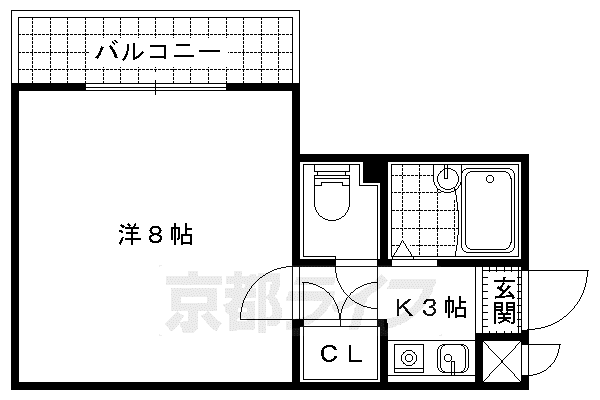 サキゾーメゾン竹鼻(1K/1階)の間取り写真