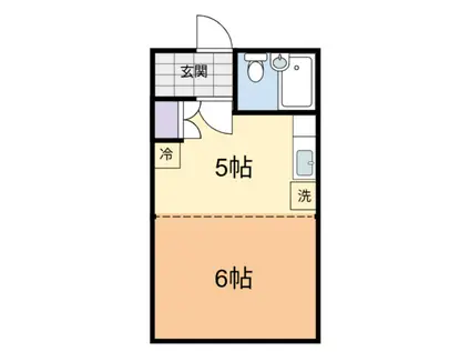 メゾン北マンション 1階(1LDK/1階)の間取り写真