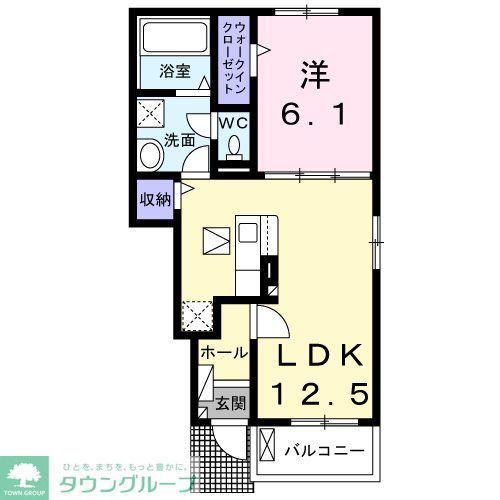 ルミナス・エイト(1LDK/1階)の間取り写真