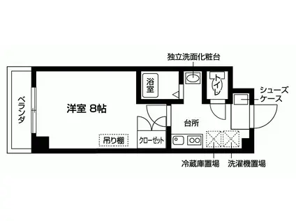 FIORE SAIIN(1K/3階)の間取り写真