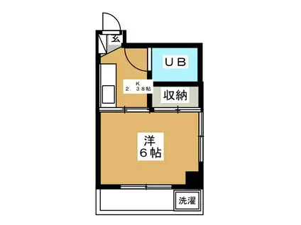 伊藤ハイツ(1K/3階)の間取り写真